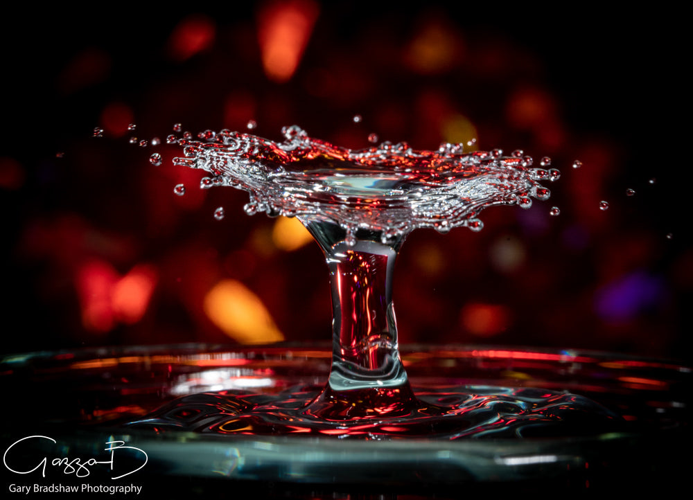 Water Drops Colliding - Reds 1