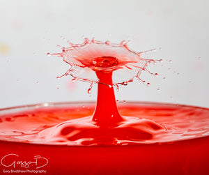 Water Drops Colliding - Reds 2