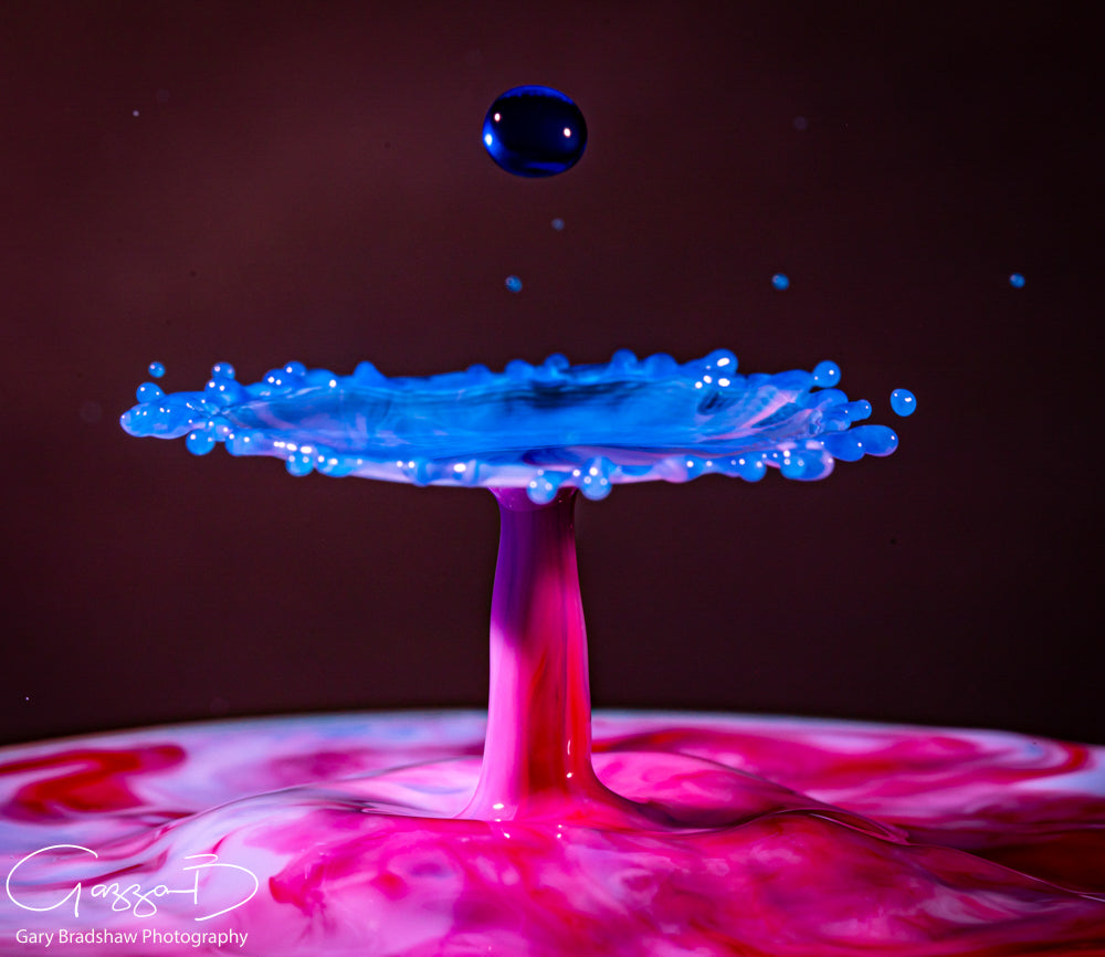 Water Drops Colliding - Blue 7