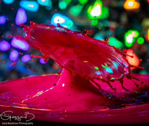 Water Drops Colliding - Reds 5