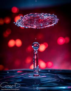 Water Drops Colliding - Reds 8